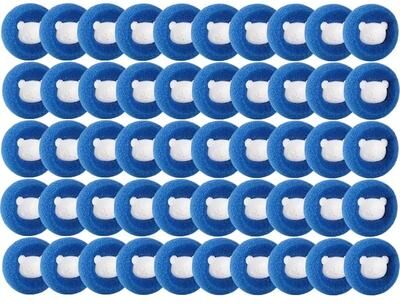 Useful Little Things Reusable Laundry Ball Pet Hair Remover For Washing Machine 50pcs Blue