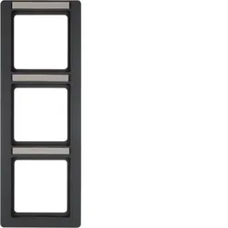 Berker 10136016 Rahmen 3fach senk mit Beschrift. Q1 anth