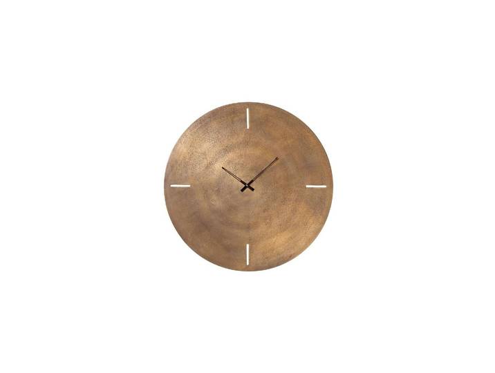 Horloge murale en métal cuivre, ronde, à fixer, minimaliste - Che