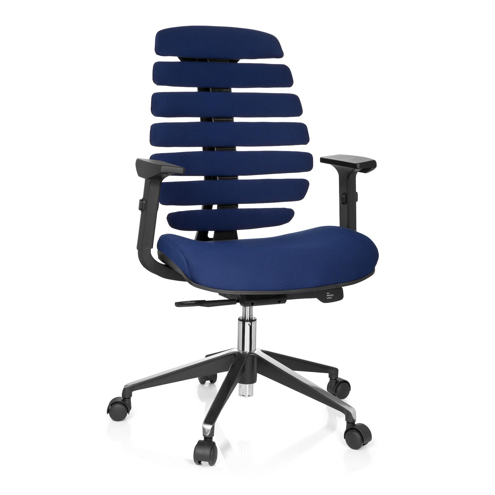 hjh OFFICE Profi Bürostuhl ERGO LINE II Stoff mit Armlehnen
