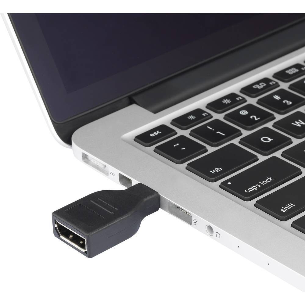 Renkforce RF-4174572 DisplayPort-adapter met Mini-DisplayPort-connector naar DisplayPort-aansluiting, zwartverguld