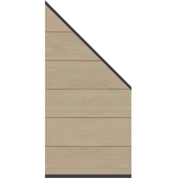 TraumGarten Sichtschutzzaun SYSTEM WPC XL Anschluss Sand Sichtschutz Steckzaun Lamellenzaun
