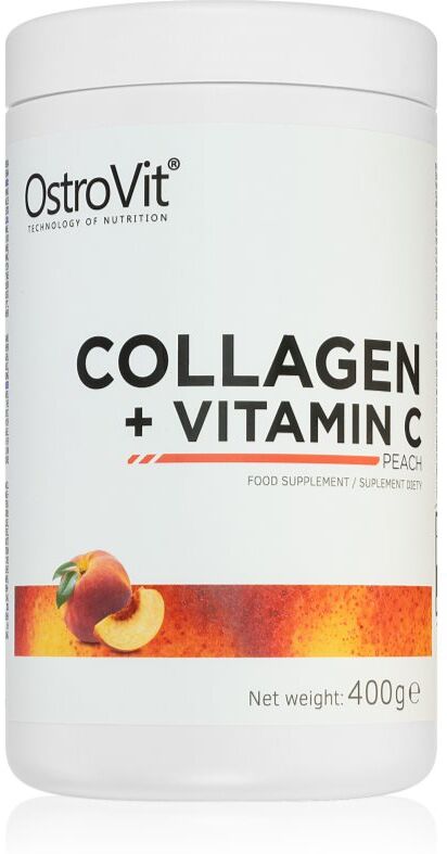 OstroVit Collagen + Vitamin C Pulver mit Kollagen Geschmack Peach 400 g