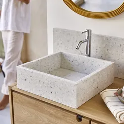 Waschbecken Made aus Premium-Terrazzo in Moon