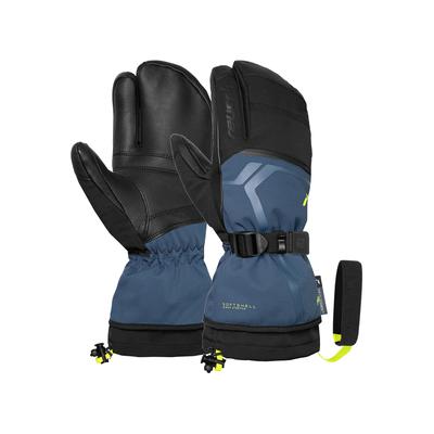 Fäustlinge REUSCH "Down Spirit GORE-TEX Lobster", Damen, Gr. 8,5, schwarz, gelb, 50% Polyester, 45% Ziegenleder, mehrfarbig, Handschuhe Fäustlinge, mit praktischen Heizkissen-Taschen