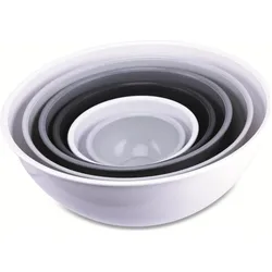 alpina Rührschüssel-Set 6-teilig, Schüssel + Schale, Weiss, Grau