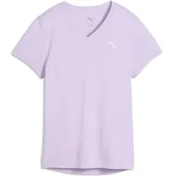 PUMA Damen Fitness / Workout T-Shirts / Tanks T-Shirts/Tanks ku.Arm Da W TAD ESSENTIAL VNECK Tee, Größe S in Lila Lila
