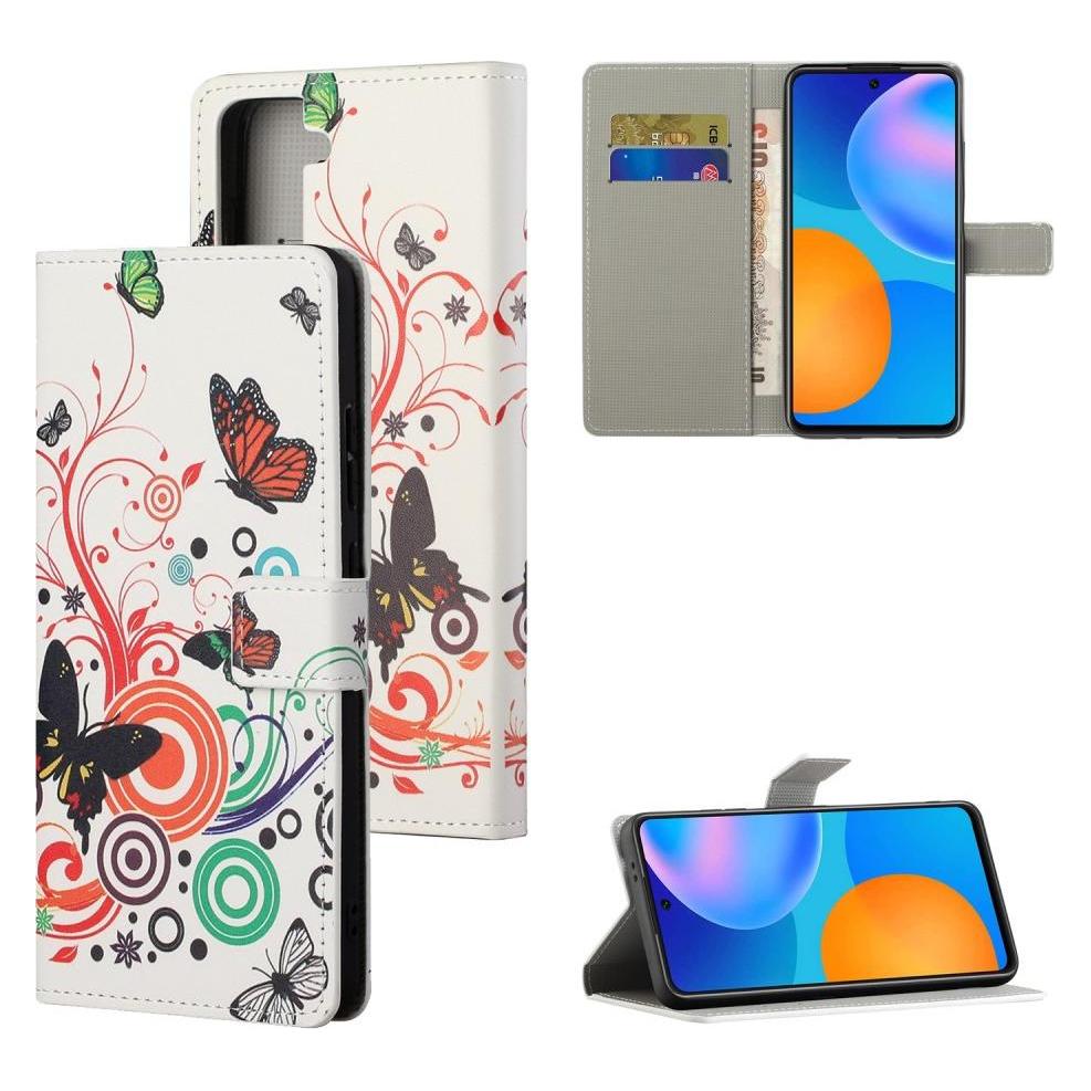 Cover-Discount Galaxy S21+ - Leder Hülle Schmetterlinge weiss (Samsung Galaxy S21+) (101231810N)