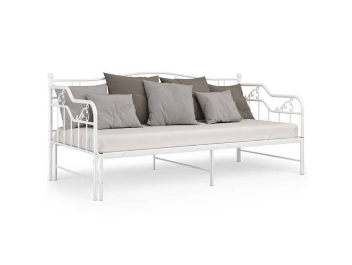Cadre de canapé-lit extensible 2 personnes LEMON sans matelas - blanc 90x200 cm 981