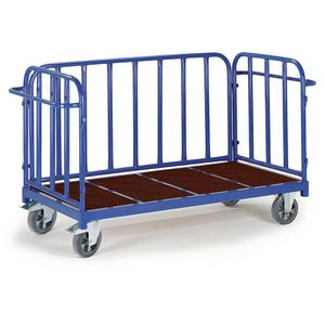 Rollcart Transportwagen Dreiwandwagen, 02-1256, 1300 x 840 mm, mit Feststellbremse, Tragkraft 1200 kg