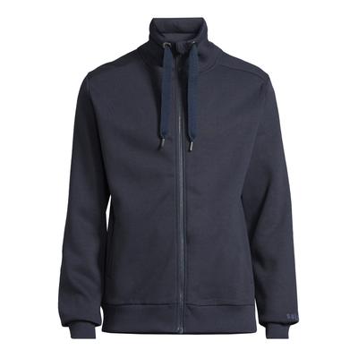 Sweatjacke SALZHAUT "Sweatjacke MOOL", Herren, Gr. L, blau (navy), Obermaterial: 55% Baumwolle CO (CMIA). 45% Polyester PES., Sweatjacken Sweatjacke