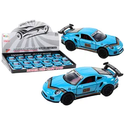 Sportwagen Auto 1:32 Actionfigur Blauer Spoiler aus Metall