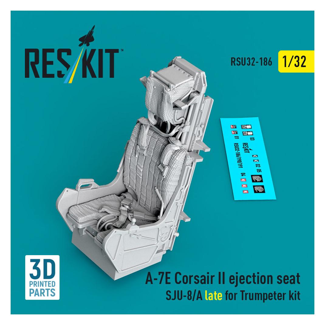 ResKit A-7E Corsair II ejection seat SJU-8/A late for Trumpeter kit (3D Printed) (RSU32-0186)