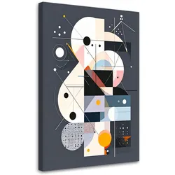 LEINWANDBILD Geometrische Abstraktion Bauhaus 60x90cm