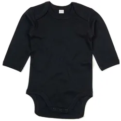 Babybugz Kinder Baby Body langarm Baby-Body BZ30 black 6-12 Monate