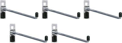 Haken mit schmaler Grundplatte, ø 6 x T 150 mm, 5 Stück