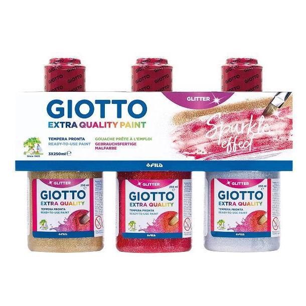 Giotto Pack 3 Metall Tempera 250ml Gold (250 ml) (542500)