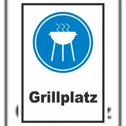 HB-Druck Grillplatz Schild A0 (841x1189mm)