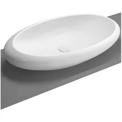VitrA Istanbul Aufsatzschale oval 855 x 510 mm Weiß Hochglanz mit VitrA Clean Oberflächenveredelung