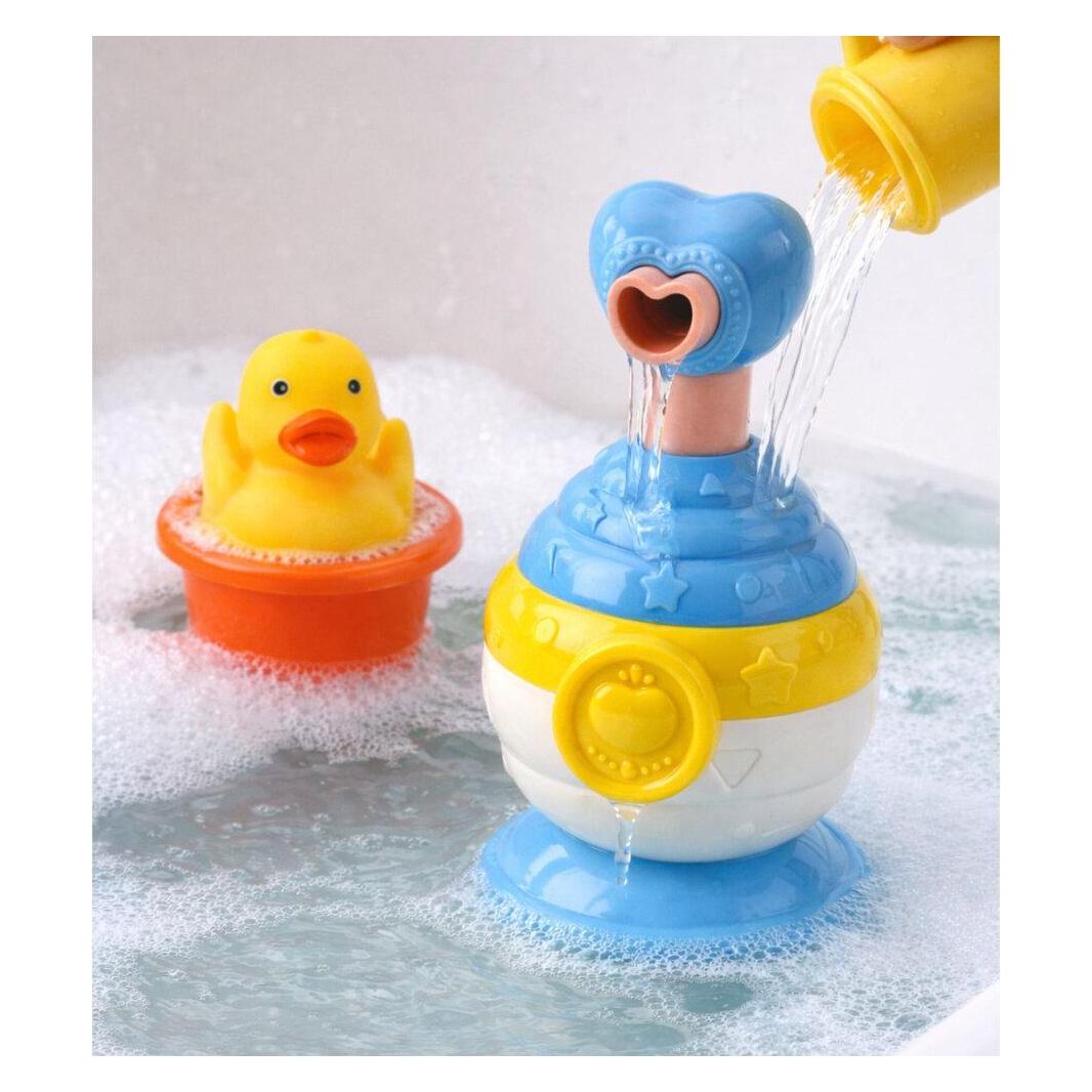 [n]fibrecare Badespielzeug-Set Ente Seifenspenderbecher Blau (66739379)