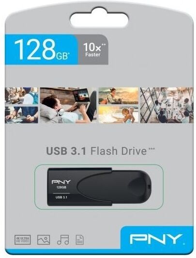 PNY Usb 3.1 Attache 4 - 128gb, Sort