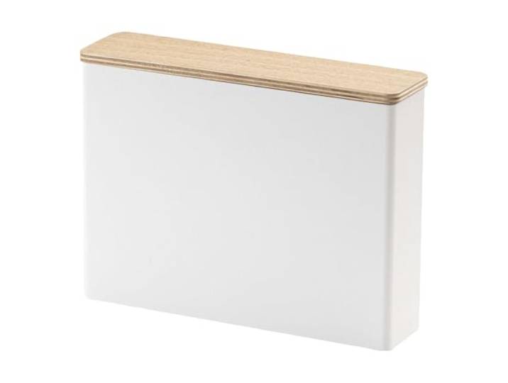 Yamazaki 3097 TOSCA Coffee Paper Filter Case Large\, white\, Steel/Wood\, 21 x 5 x 15.5 cm
