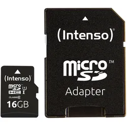 Intenso Speicherkarte microSDXC-Card PREMIUM 16GB