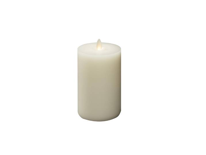 LED-Kerze KONSTSMIDE Echtwachskerze , schwarz, Ø:8cm, Kerzen, LED-Kerze
