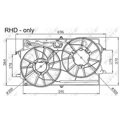Nrf Lüfter, Motorkühlung [Hersteller-Nr. 47033] für Ford