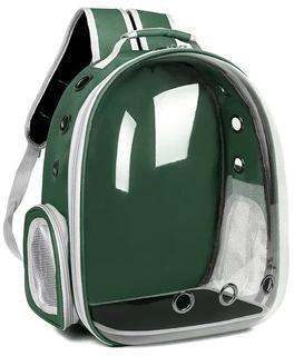 Uplifted Finds Space Capsule Transparent Breathable Pet Carrier Backpack green