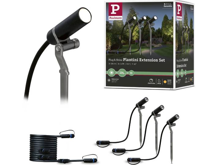 Paulmann Plug & Shine LED Gartenstrahler Plantini Erweiterungsset