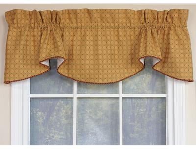 RLF HOME Jester's Court Mustard 'M' Window Valance