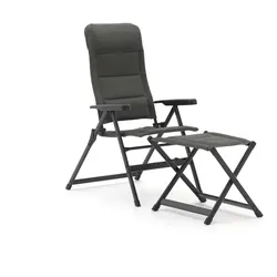 Forza Tione Gartenstuhl Hochlehner mit Gartenhocker