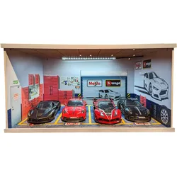 Bburago MA0089 - Light Box Display (60x40x30cm) Garage Modellautos Werkstatt Diorama