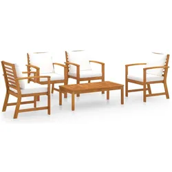 vidaXL, Gartenlounge, Fabeler (4x Sessel + Tisch)