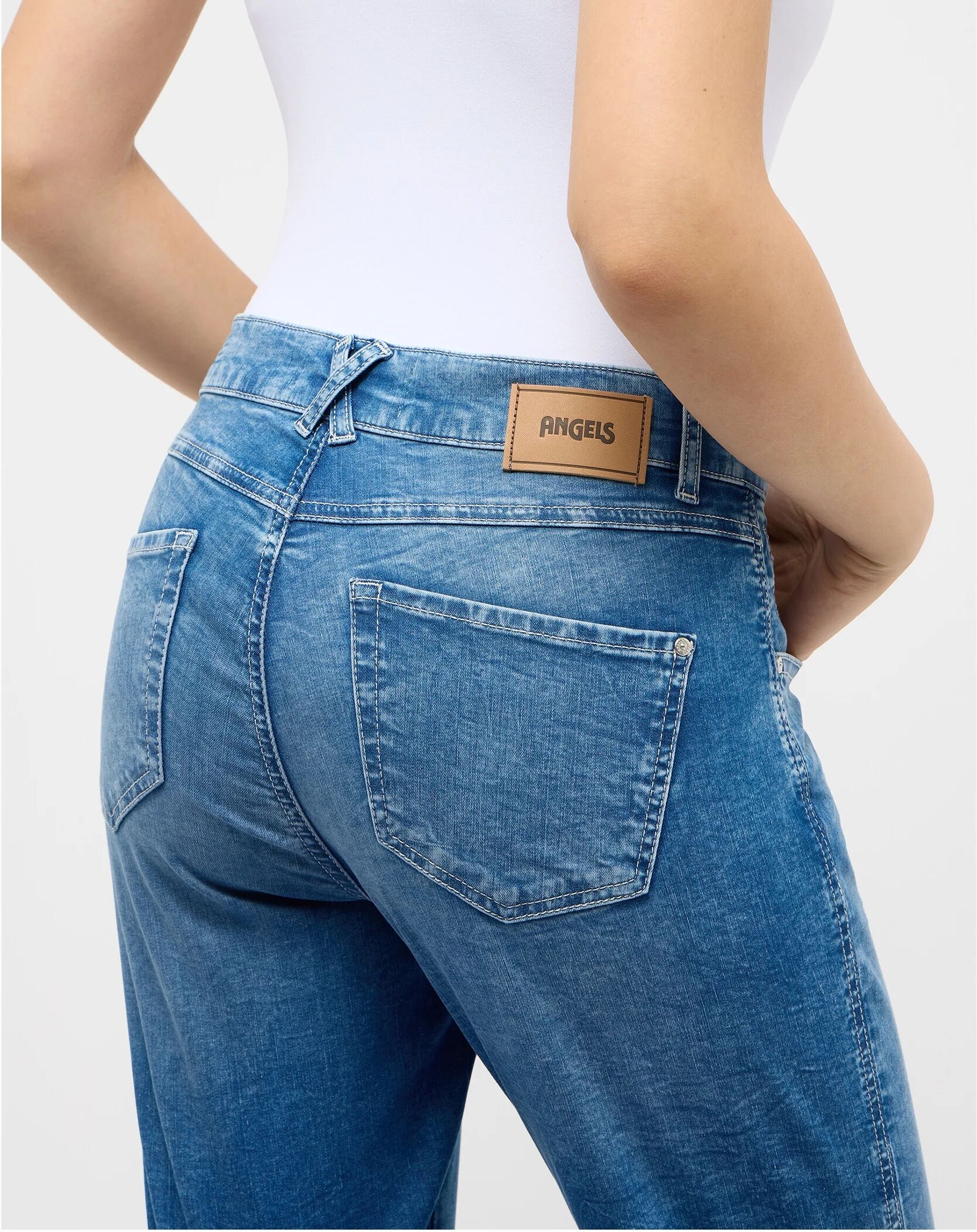 Angels Jeans »Darleen« Crop Turn Up 7/8 - Damen - Gr. 42 - blau