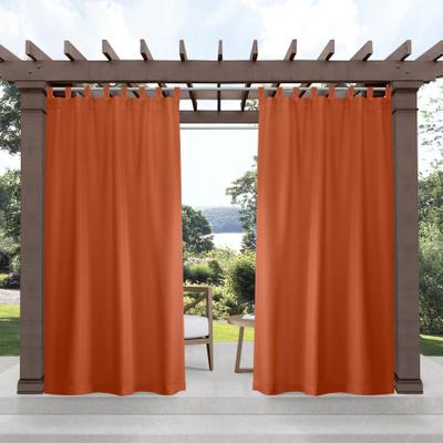 ATI Home Indoor/Outdoor Solid Cabana Tab Top Curtain Panel Pair