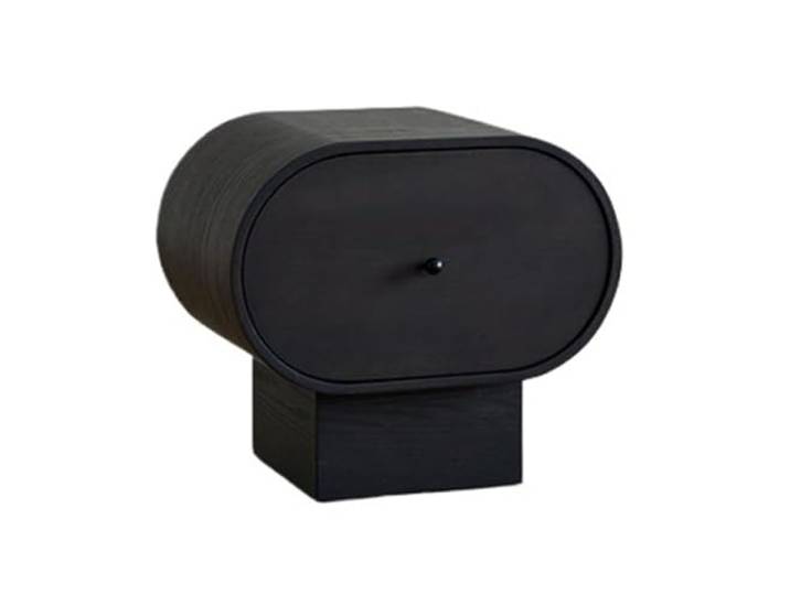 xiuling4568 Schwarzer Nachttisch, moderner Nachttisch mit 1 Schublade, Kleiner Nachttisch, Sofaseite aus Holz for Schlafzimmer, Arbeitszimmer und Räume