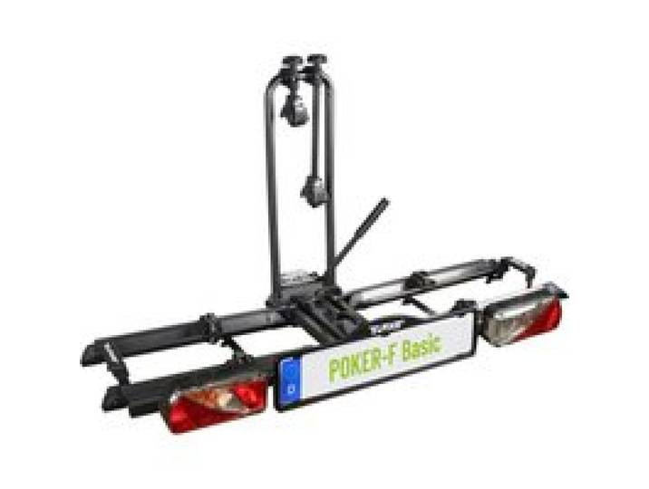 EUFAB Porte-vélos sur attelage « POKER-F Basic », avec système de fermeture rapide.