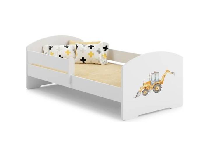 Lit enfant LUK 70x140 cm + sommier + matelas + barrière de sécurité