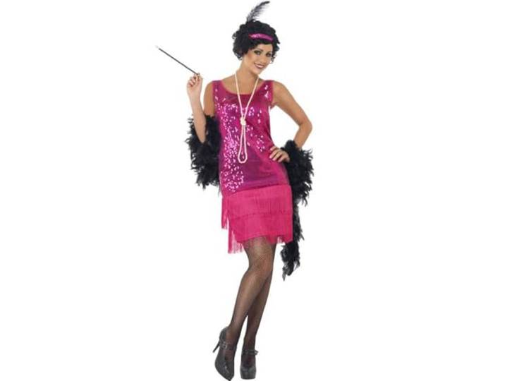 Roze Charleston kostuum voor vrouwen - Roze - L