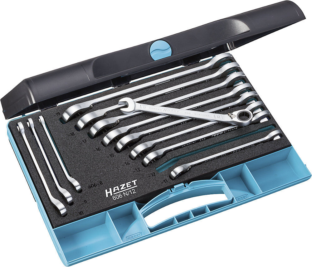 Knarren-Ringmaulschlüsselsatz, 12-teilig, in Smartcase HAZET