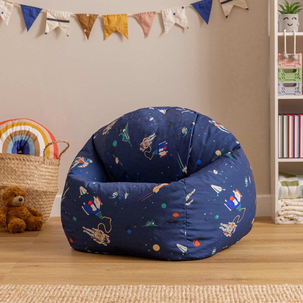 Icon Pouf fauteuil enfant à imprimé galaxie Multicolore 53x50x53cm