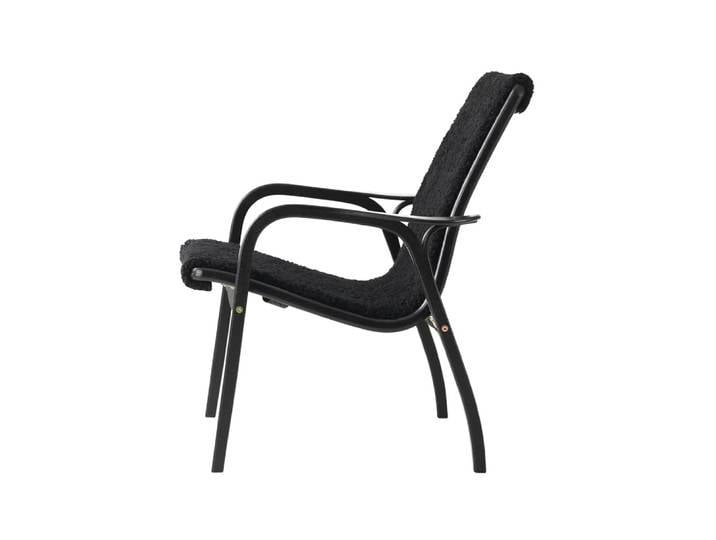 Swedese Laminett Sessel Schaffell black, Buche schwarz gebeizt