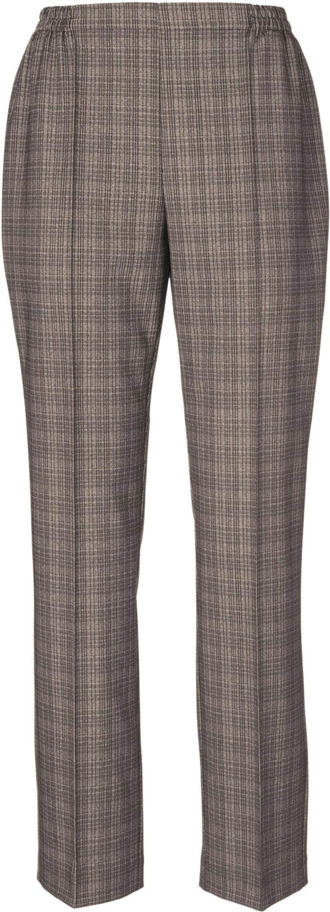 Schlupfhose GOLDNER "Schlupfhose mit Rundumdehnbund", Damen, Gr. 50, N-Gr, beige, Obermaterial: 100% Polyester COOLMAX(R) PES(Coolmax)., normal, Hosen Schlupfhose, Waschen-Trocknen-Anziehen-Qualität