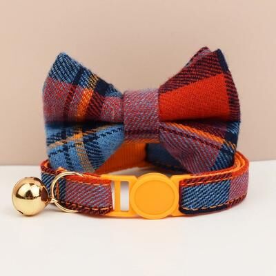 Uplift Picks Adjustable Bowknot Cat Collar Safety Breakaway Comfortable Stylish Collar For Cats 18 s
