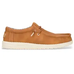 HeyDude für Herren. HD41894 Mokassins Wally Klassisch orange (42), Braun, Wohnung, Schnürsenkel, Lässig