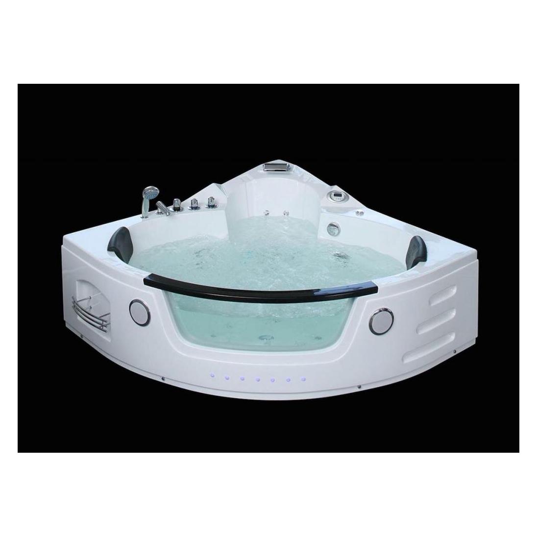PureHaven Whirlpool 140x140 cm Wasserfall Heizung Lichttherapie Soundsystem Reinigungsprogramm Bluet (43781691)