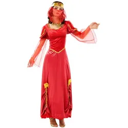 Kleid "Königin", rot/gold