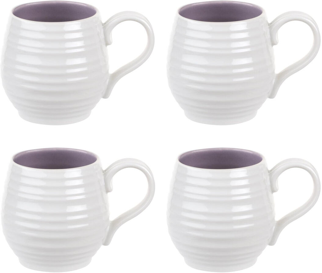 Sophie Conran, White - Barrel Mugs White/Purple 310ml